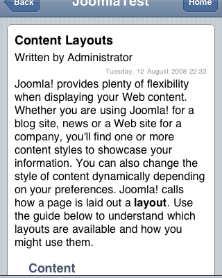 Mobile Joomla