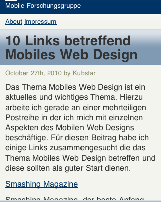 Wordpress Mobile Pack iPhone