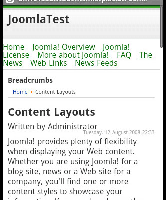 Mobile Joomla Android
