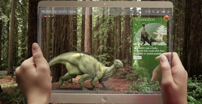 Augmented reality on tablet computer