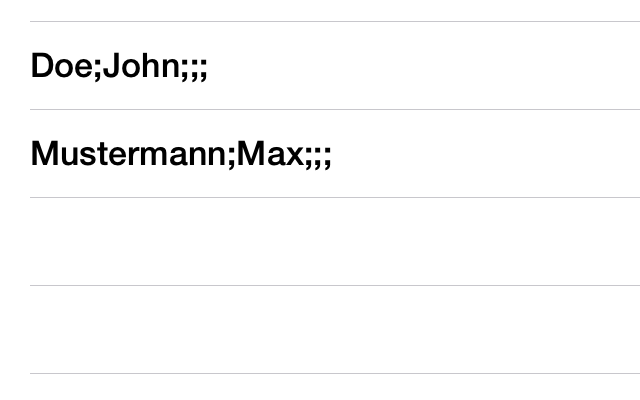 iPhone Kontakte