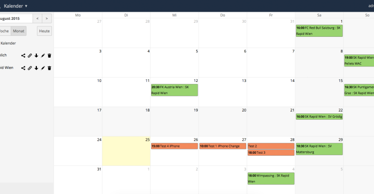 ownCloud Kalender