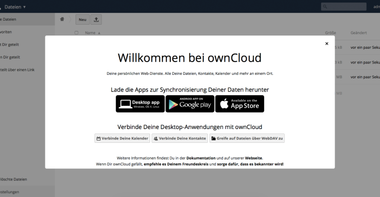 Willkommen bei ownCloud