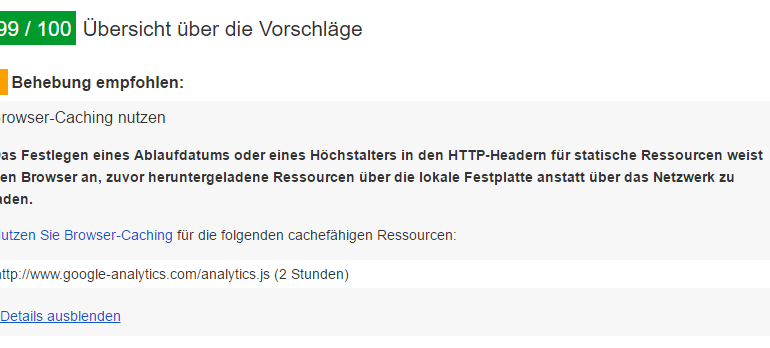 Google Analytics Caching