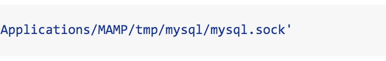 Database config unix_socket