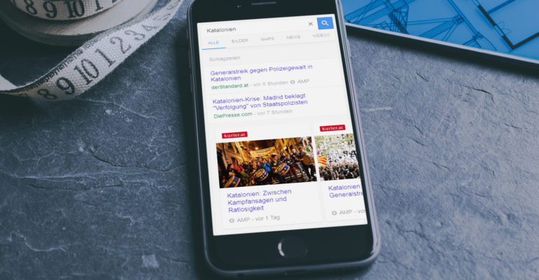 Google AMP - Suchergebnis